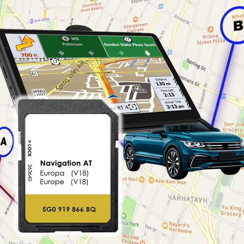 für VW Discover Media MIB1 Navigation AT Karte UK GB Europa Irland Satellitennavigations-SD-Karte V18