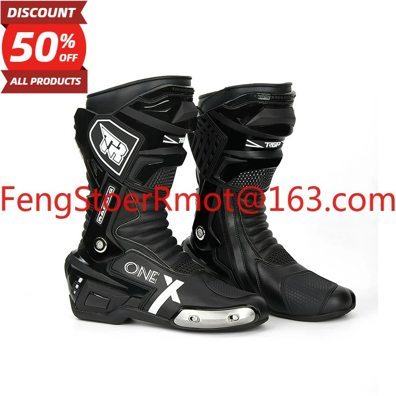 Motorcycle riding boots track machine boots activity knight road rally racing shoes cycling boots men