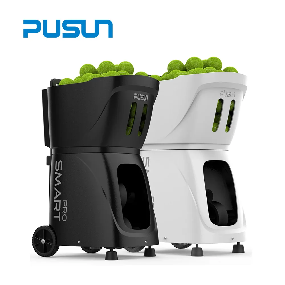 Portable Tennis Ball Machine Coach Pusun Automatic APP Control Tennis Ball Launch Training Equipment Shooting Machine