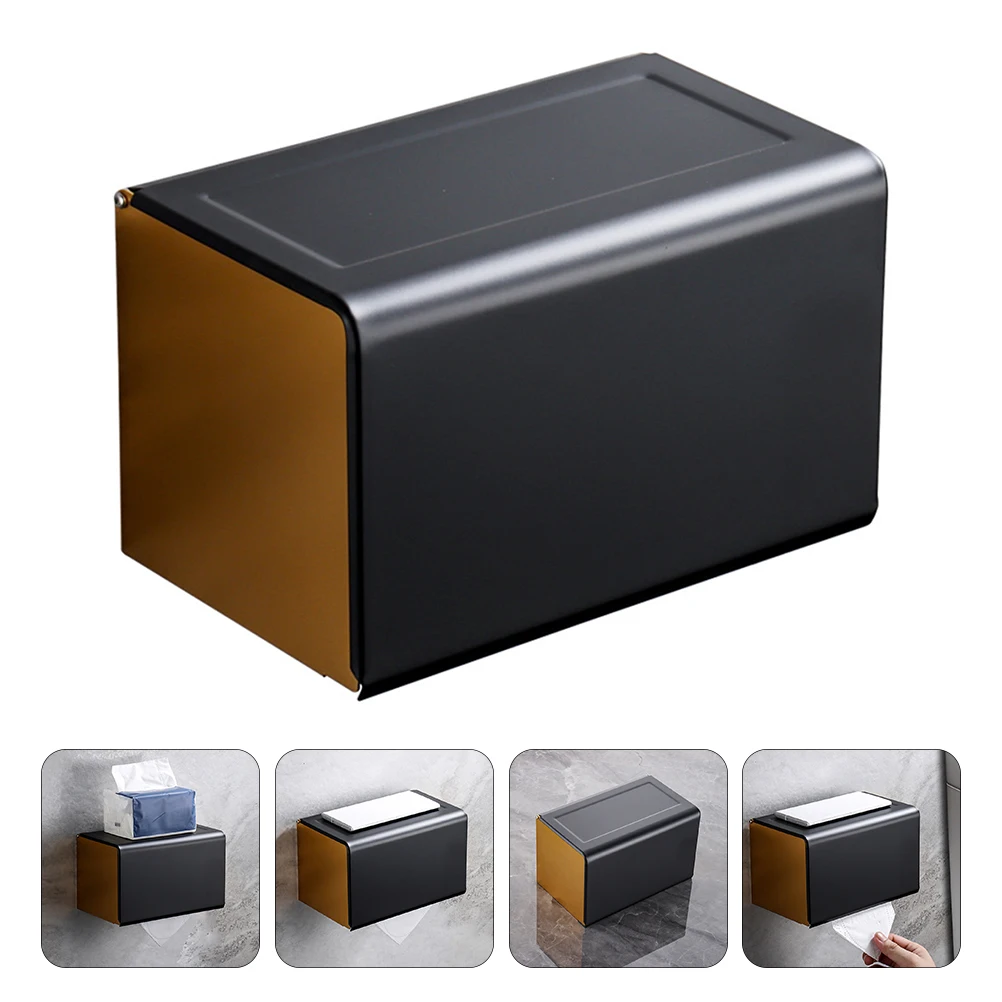 

Aluminum Wall-Mounted Desktop Tissue Box Waterproof Napkin Container For Home Office Bedroom Bathroom Storage Holder Reusable