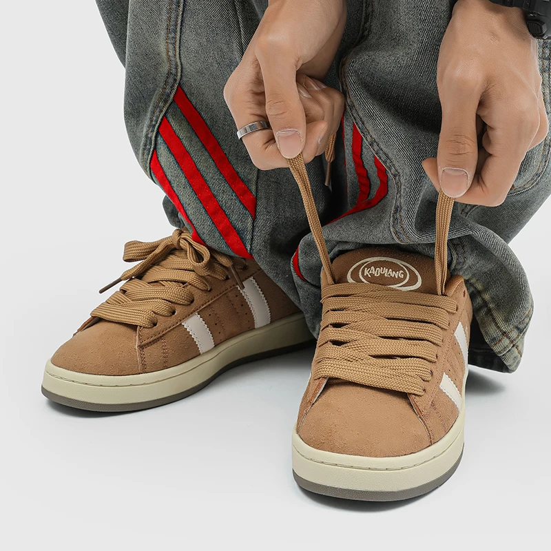 

2025 Original Brand Design New Hot Flat Heel Lightweight Low-top Fashionable Lace-up Round-toe Vulcanized Board Shoes