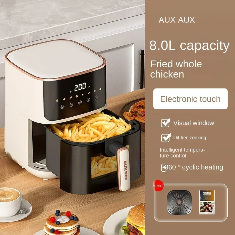 220V AUX Air Fryer and Oven Combo: Multifunctional, Fully Automatic, No Oil Technology Easy-to-clean AH