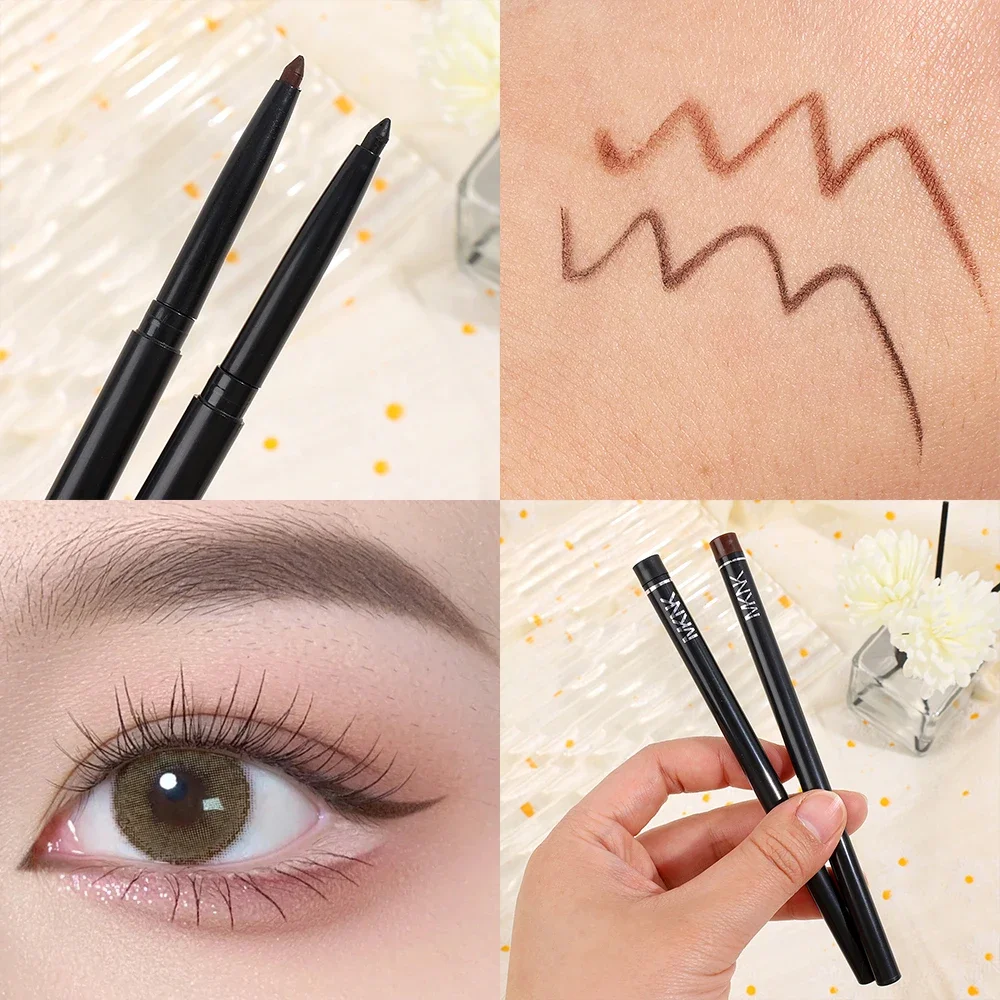 Wasserdichter Eyeliner Gel stift schwarz braun sexy weich leicht zu tragen langlebiger Eyeliner schnell trocknendes hoch pigmentiertes mattes Augen stift Make-up