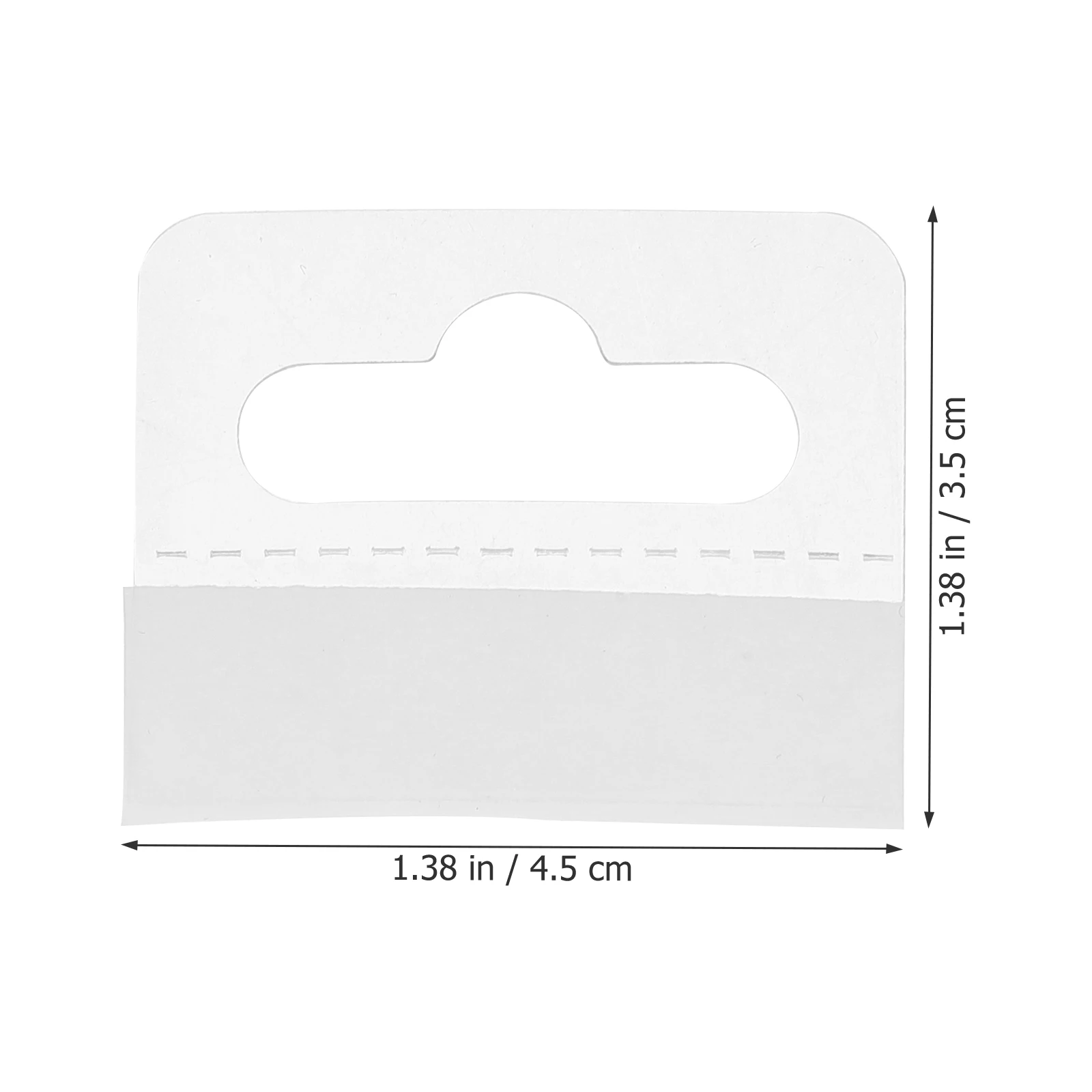

200pcs PVC Transparent Self Adhesive Hanging Labels Sticker Hooks Retail Display Clear Plastic Sticker Tabs Strong