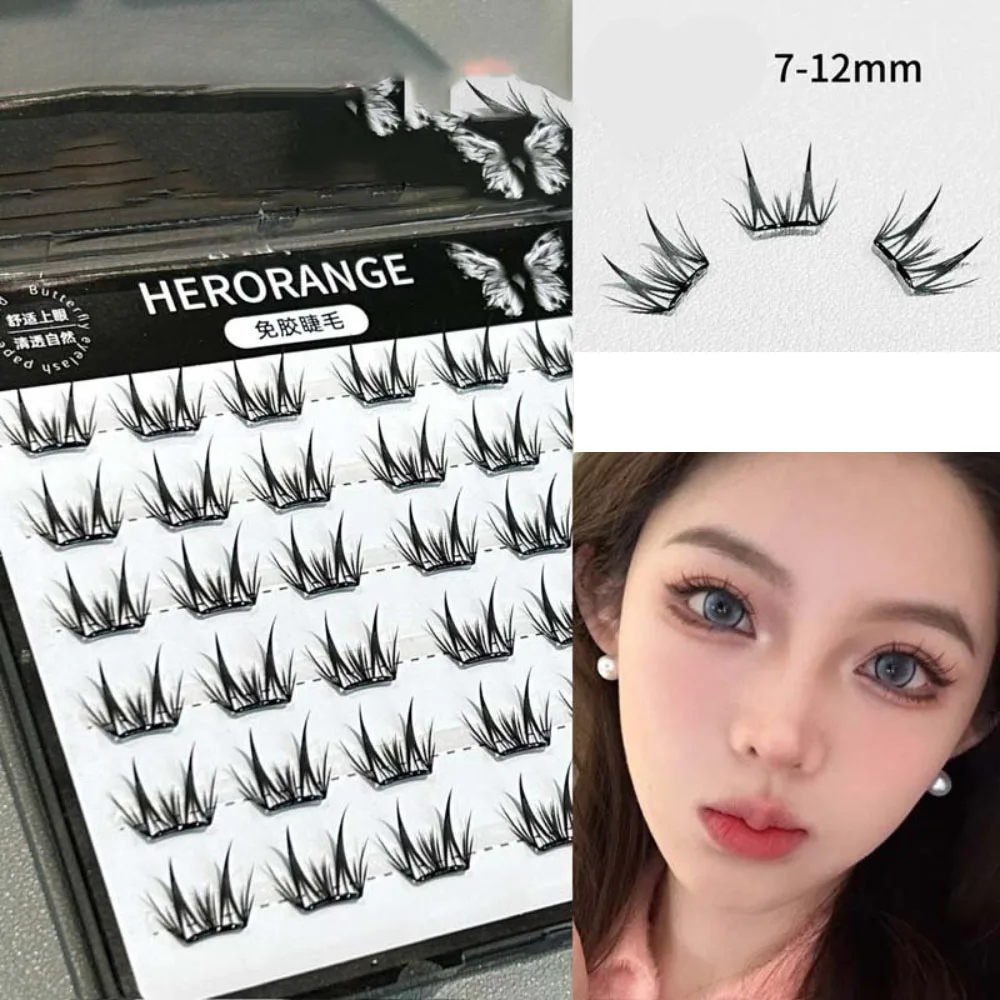 

6/10 Rows Star Heart Sequins False Eyelashes Natural Thick Dense Curled Fake Lashes Extension DIY Self-adhesive Makeup Tools