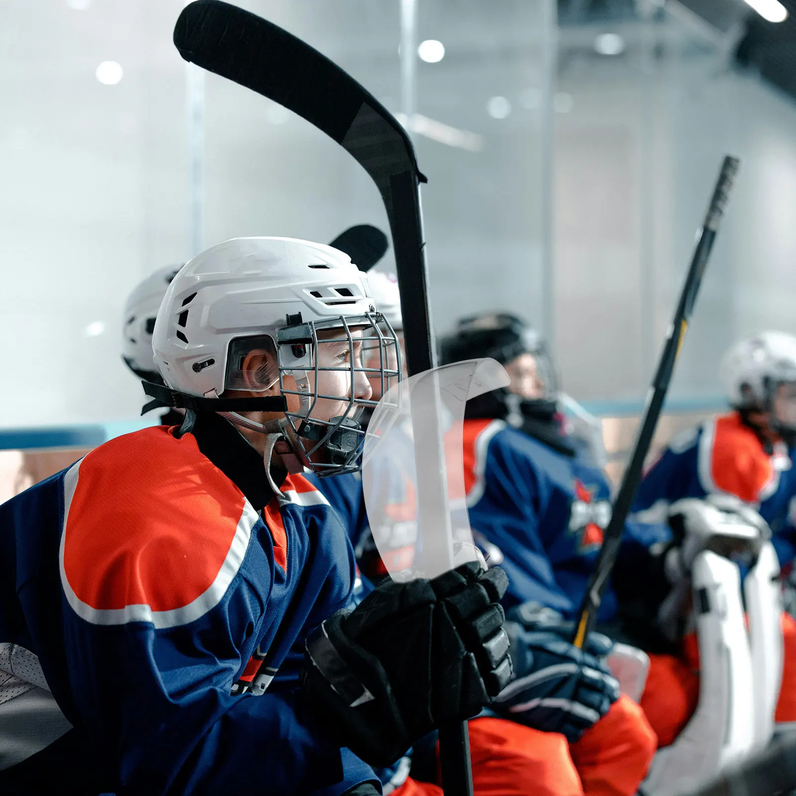 

Ice Hockey Visor Clear Anti- Scratch Resistant Replacement For Hockey Roller Sports Protection Gear