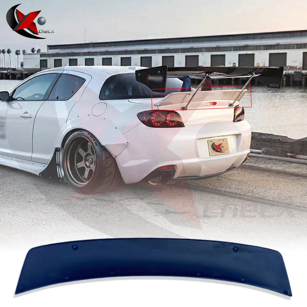 For 2004 - 2011 Mazda RX8 Mspeed JDM GT Rear Wing Trunk Real Carbon Fiber Black Spoiler Sports Car Wing Modification GT Style