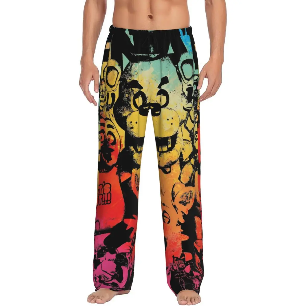 

Custom Men's Springtrapped FNAF Pajama Pants Print Mechanical Doll Sleep Sleepwear Bottoms with Pockets