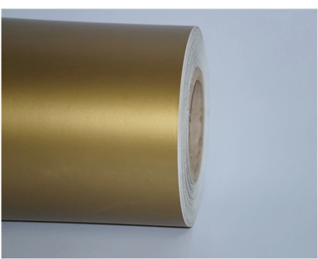 matte gold /silver pvc self adhesive color vinyl/vinyl film sheet roll