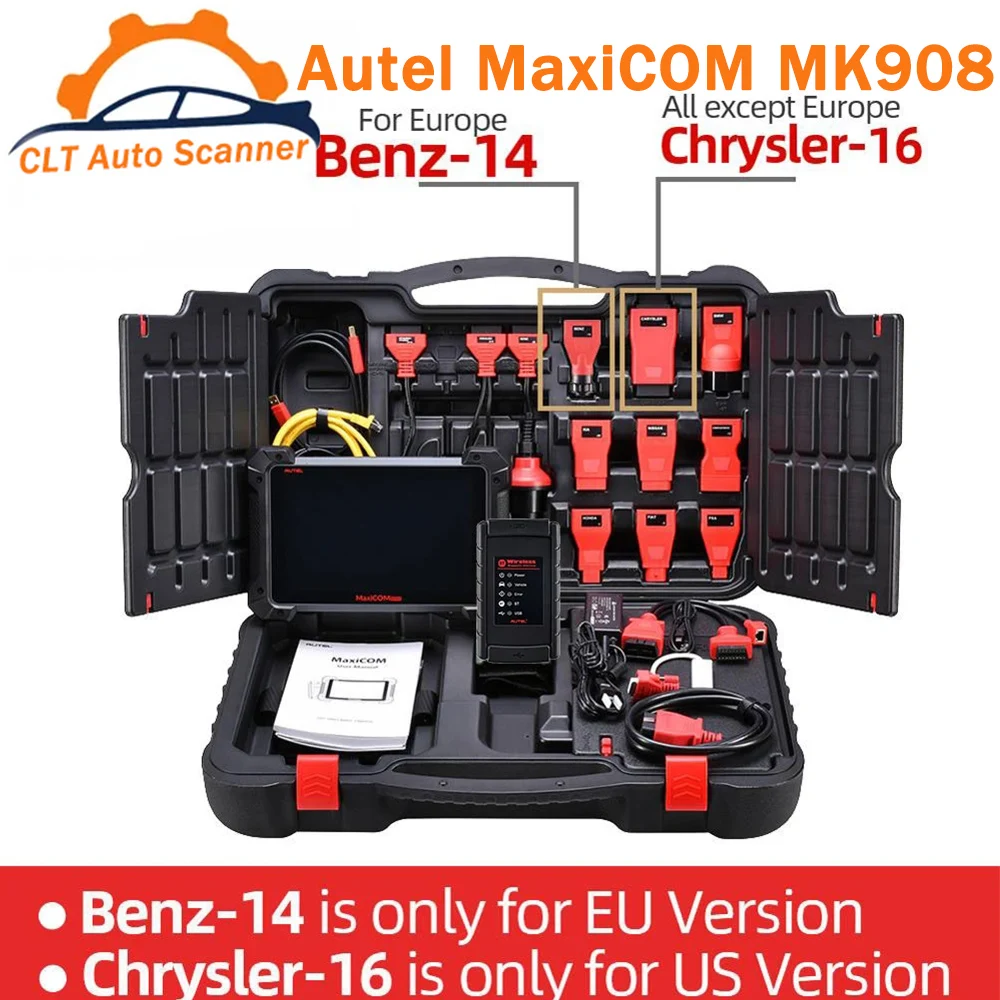 Autel MaxiCOM MK908 OBD2 Car Diagnostic Tool ECU Coding Full System Bi-directional Control Diagnoses Scanner Update of MS908