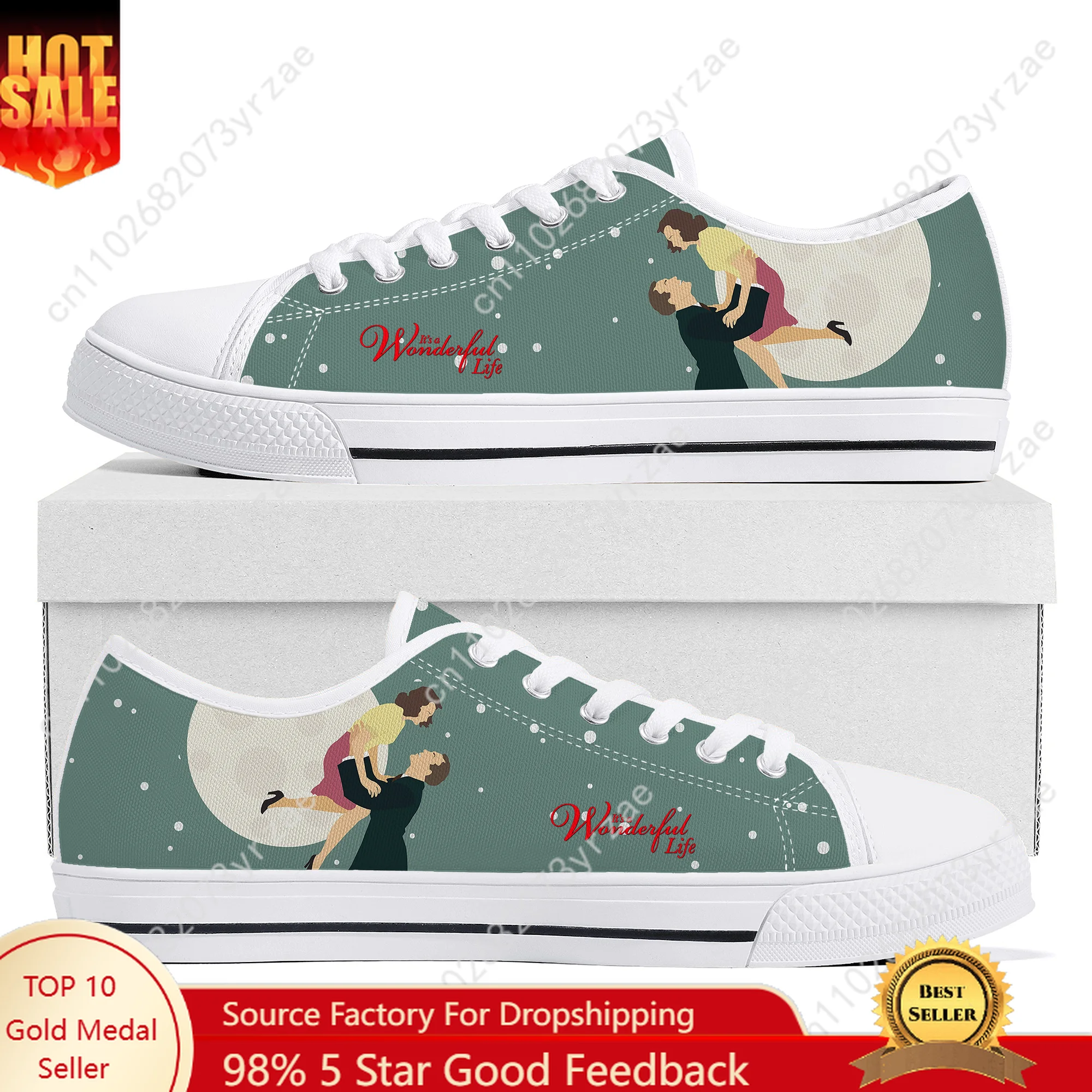 

It's A Wonderful Life Low Top High Quality Sneakers Mens Womens Teenager Canvas Sneaker Casual Shoe Patterns Custom Made Shoes