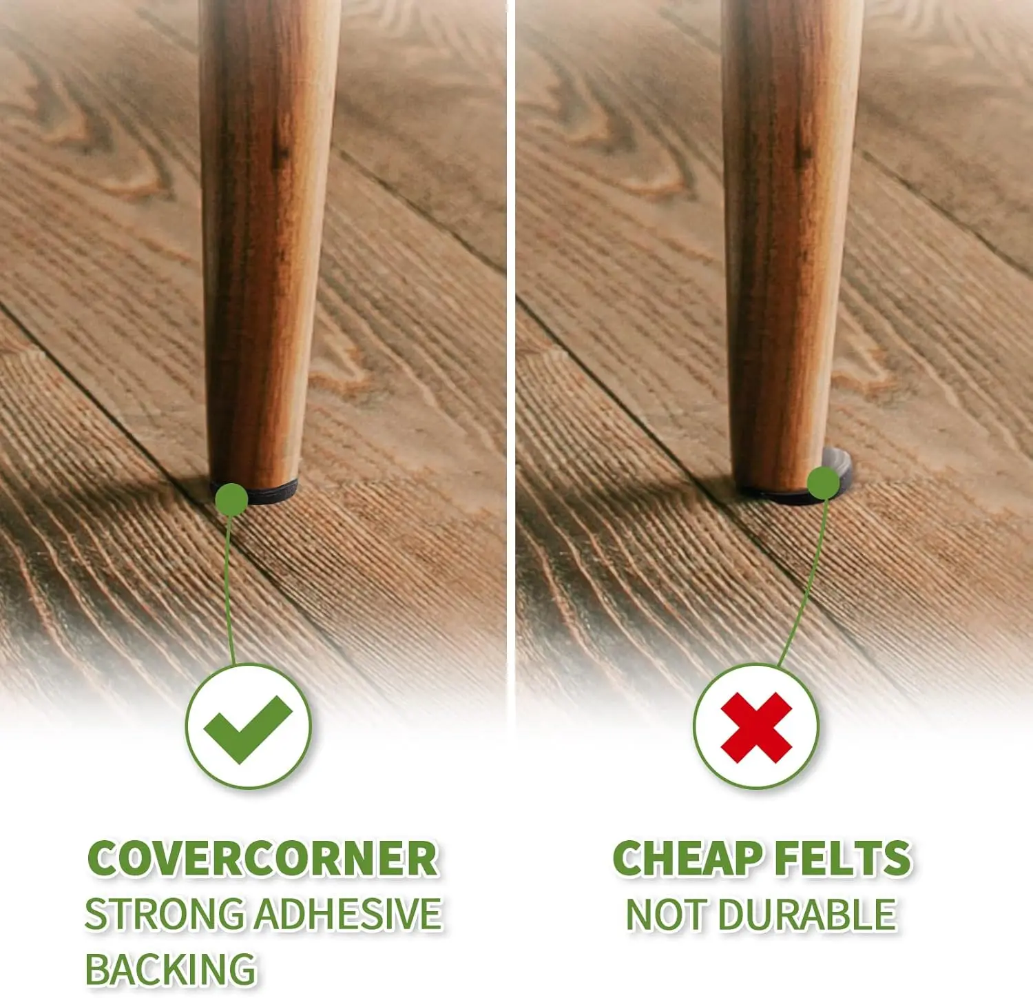 وسادات أثاث من اللباد للأرضيات الصلبة 48 قطعة، وسادات الأثاث، واقيات الأرضيات للأرضيات الصلبة، وسادات اللباد للأثاث، R #4