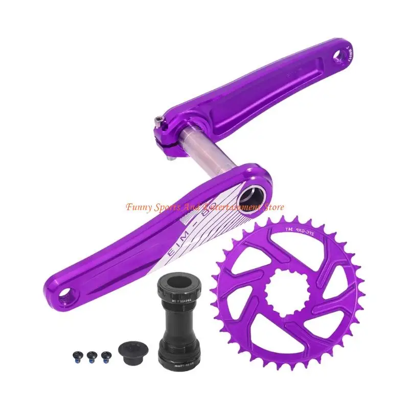 C4DE Aluminium-Kurbelgarnitur, 47,1 mm breiter Arm, 24 mm Chromoly für sichere Installation, Single Speed – Detail 4