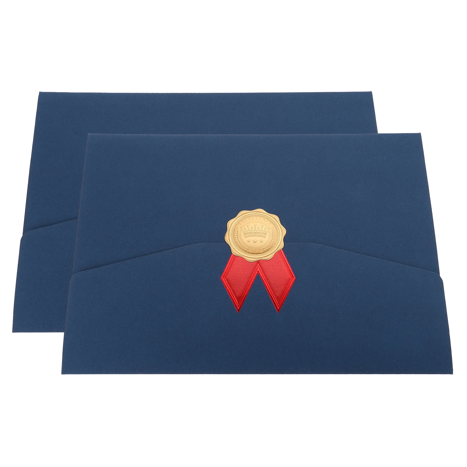 2Pcs Diploma Holder Certificate Cover with Elegant Border Lightweight Document Protector for Home Office Use Award Presentation