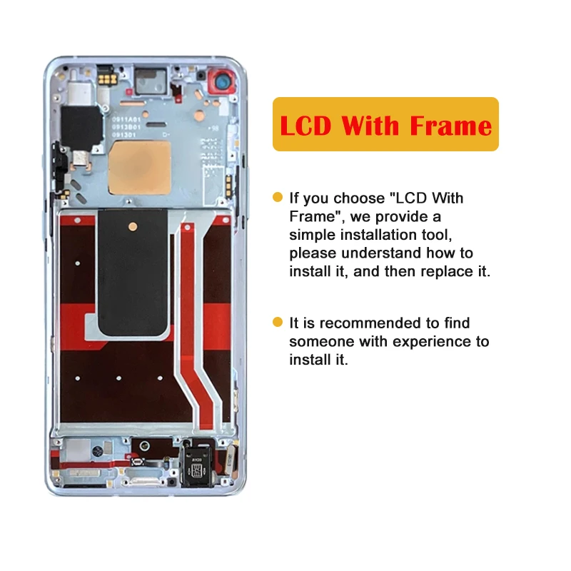 6.55\'\' Original AMOLED For OnePlus 8T 1+8T LCD Display Touch Screen Digitizer Assembly For OnePlus 8T KB2001 KB2000 KB2003 LCD