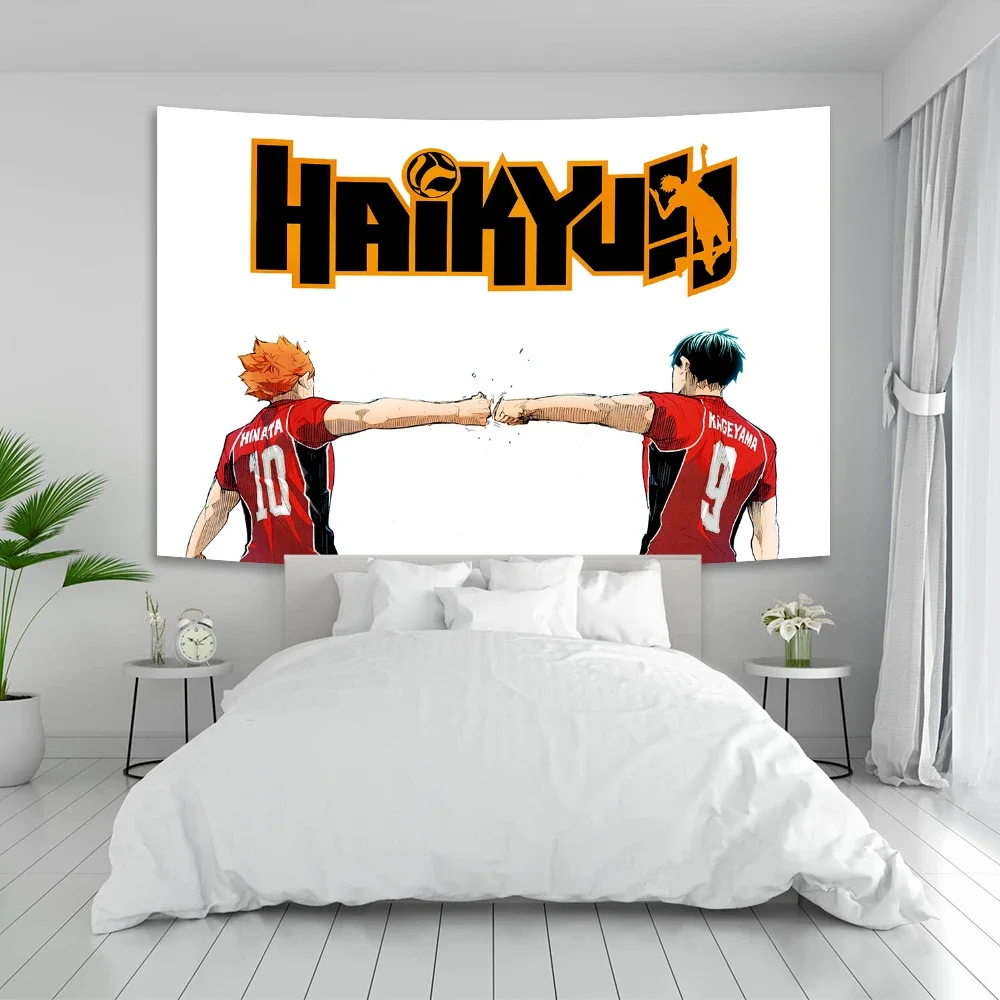 Classic Anime Haikyuu Poster Tapestry Room Canvas Painting Kids Room Cafe Aesthetic Art Wall Decor