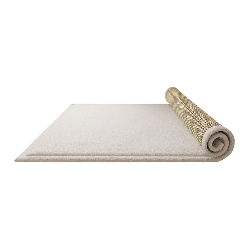 

New double-sided tatami bed cushion teddy velvet bamboo mat pit mat crawling