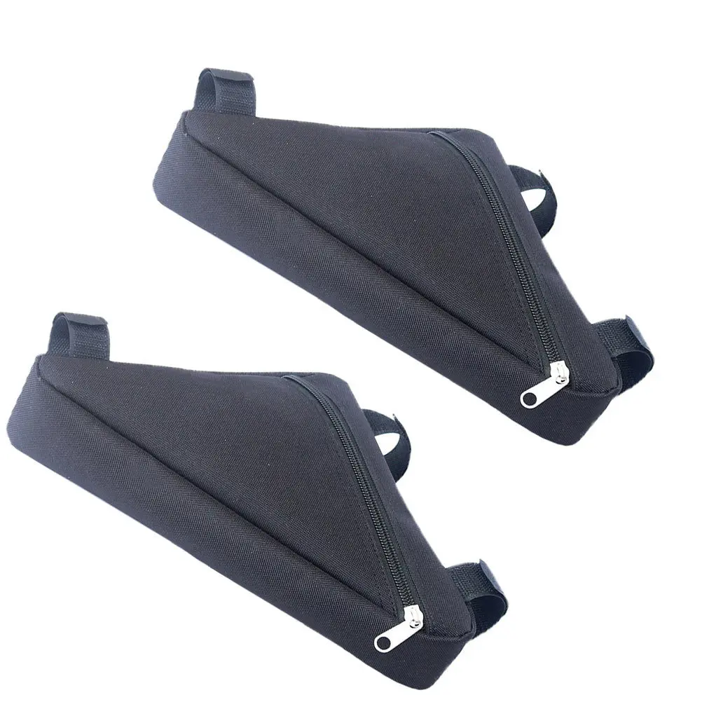 

2Pcs Bike Triangle Pouch Cycling Strap Saddle Bag Water Weather Resistant Easy Install Unload Fits Smartphones Wallet Keys Small