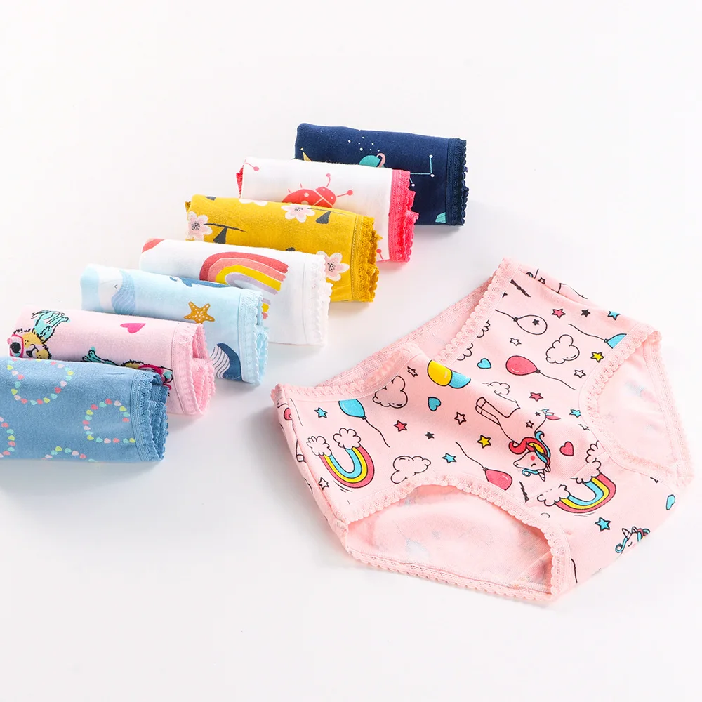 3pcs/pack Cute Girls Panties Little Girls Cartoon Briefs Kids Panty for Girls Children Underwear Kids Accessories