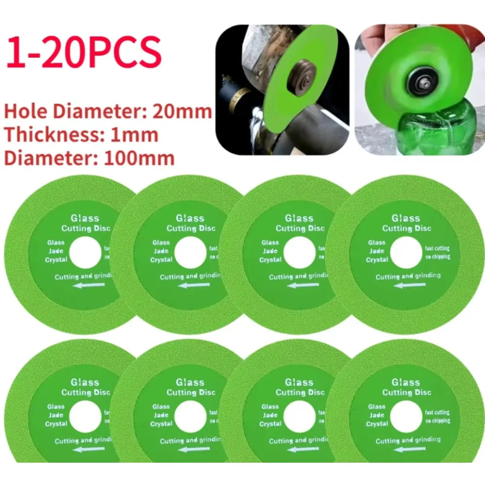 

1-4Pcs 100mm Diamond Glass Cutting Disc, Marble Ceramic Tile Jade Saw Blade for Sharp Brazing & Wine Bottle Grinding ﻿ ﻿
