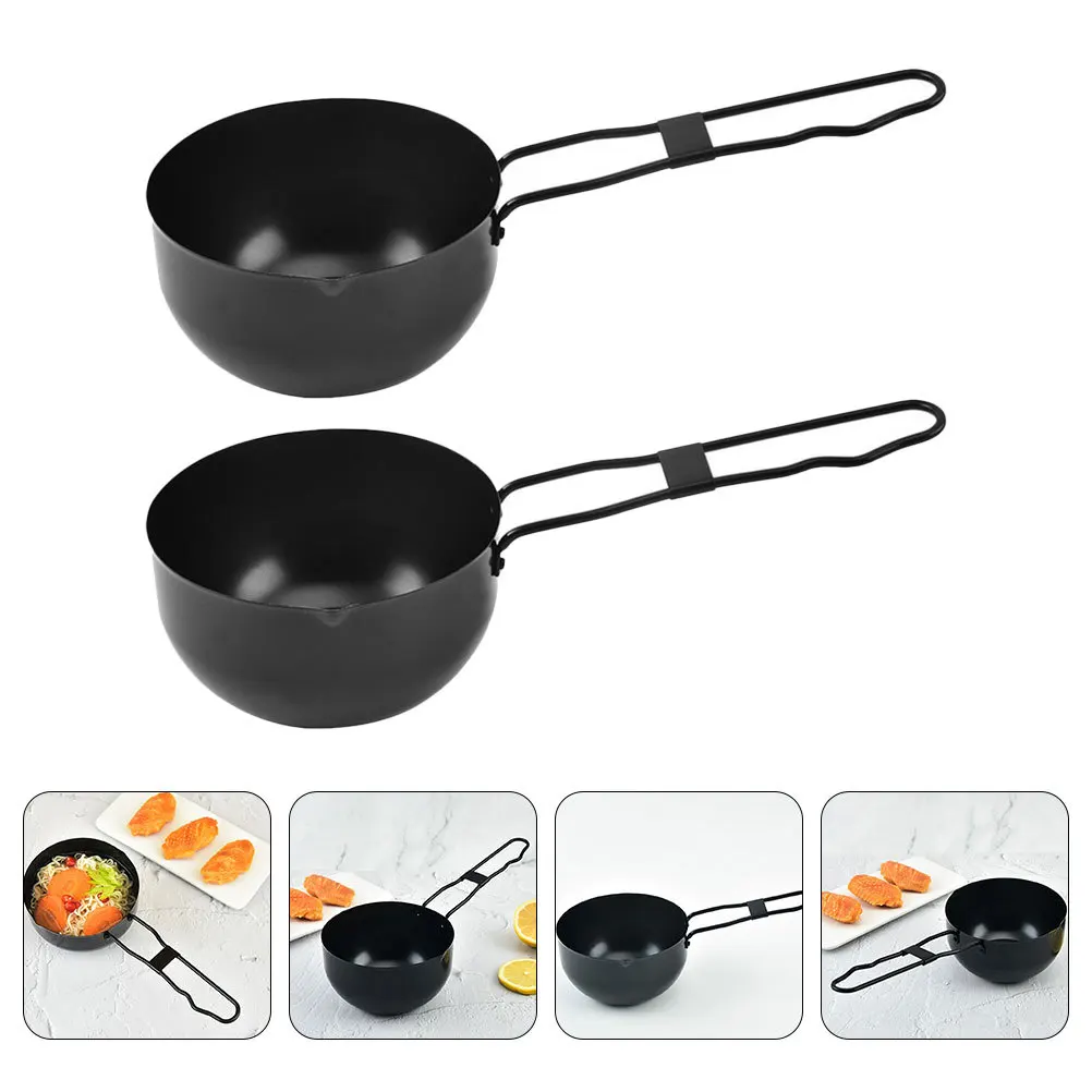 2 pezzi da campeggio all'aperto pentola ferro stufato zuppa pentole set picnic zaino in spalla escursionismo cucina portatile padella casseruola maniglia