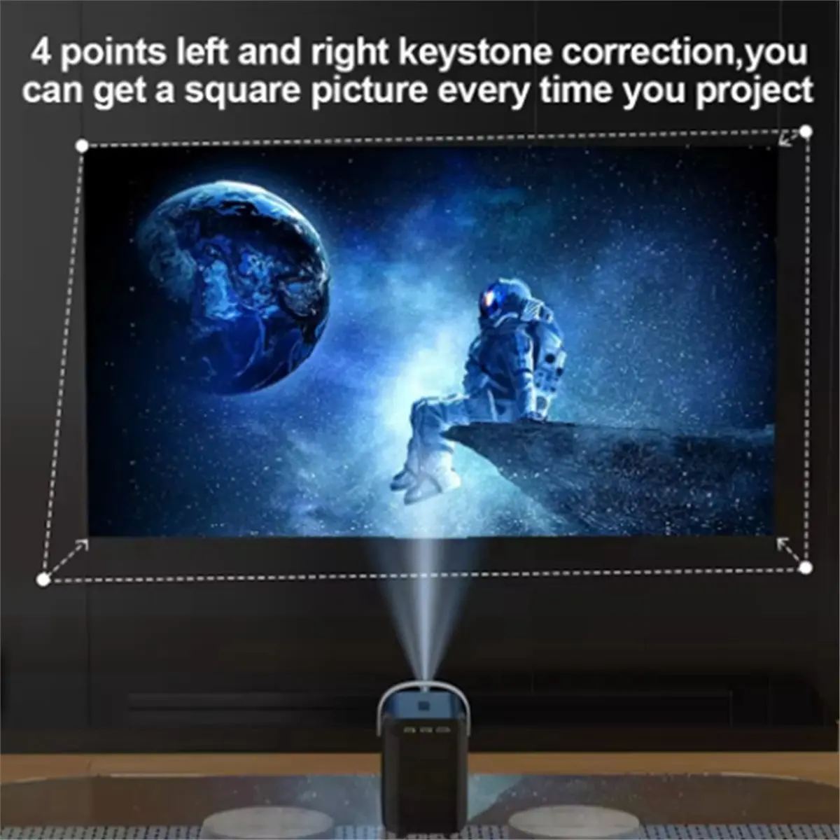New Electronics Android Smart Mini Projector 300ANSI Lumen Portable Projector 4K with WIFI Bluetooth 1080P Home Movie Theater Be