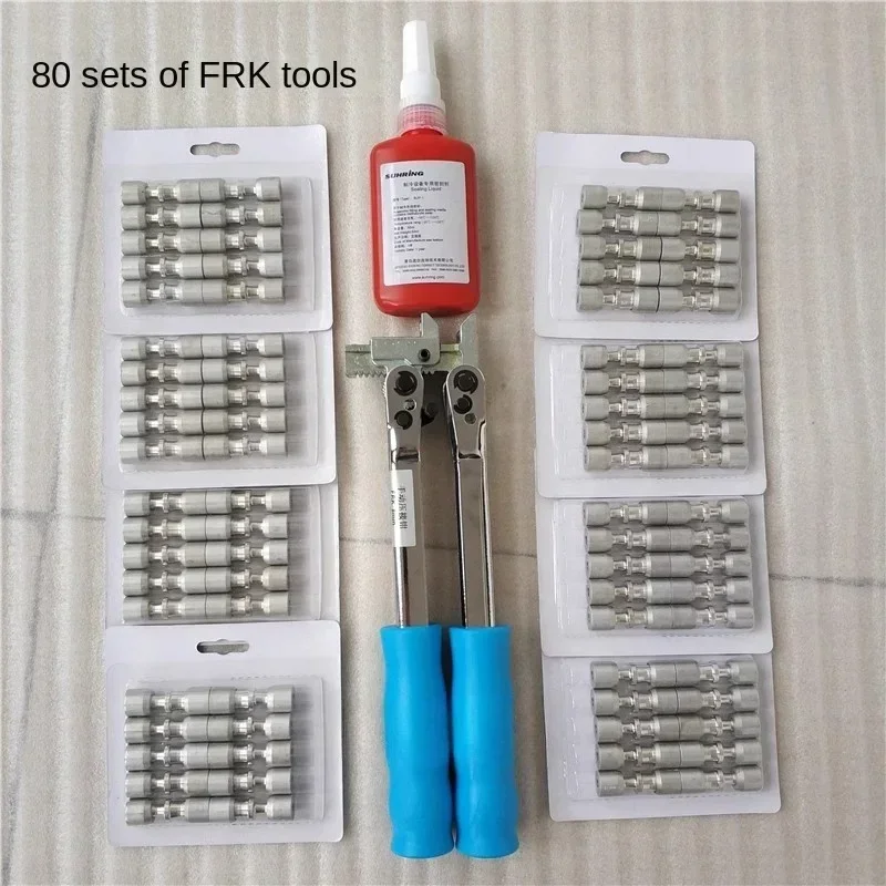 Refrigerator Repair Welding-Free Tool Set Nested Loops Sealing Liquid Frk Press Plier with 50 PCs 80 Pcs Composite Ring