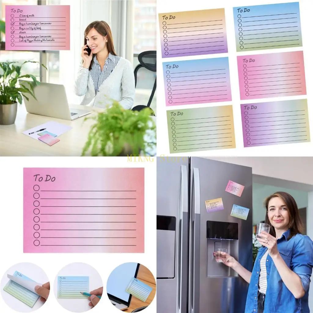 Pacchetto 6 gradiente Color Note Mini Memo Pad Office School Forniture Migliore vendita