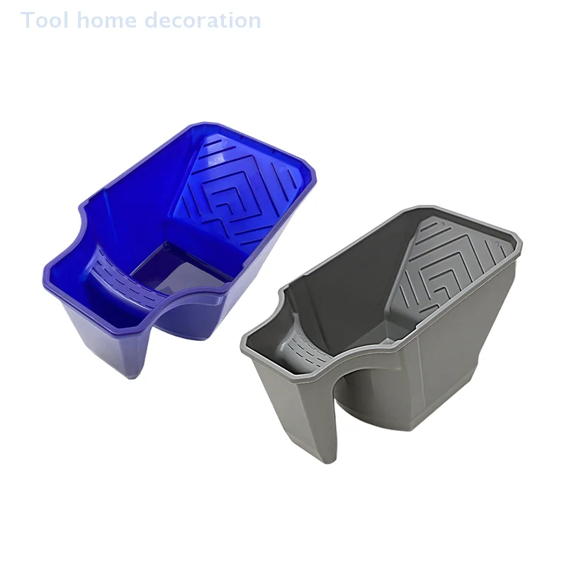 Tazza per vernice portatile da 4 pollici con supporto per rullo: materiale PP durevole, grande capacità, comoda per pennelli e rulli