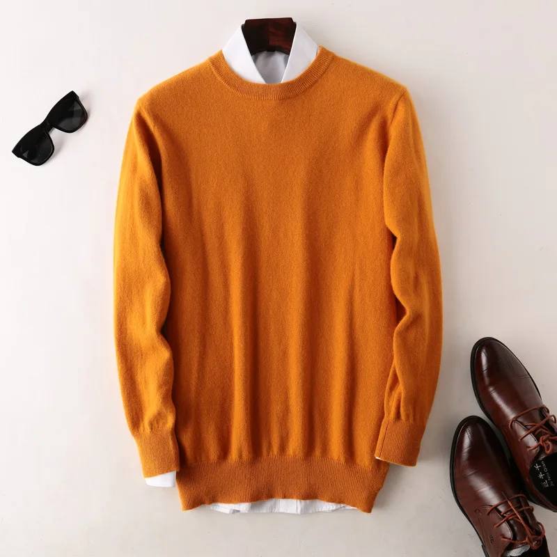 Cashmere Cotton Blend Pullover Men Sweater 2024 Autumn Winter Business Casual Jumper Jerseys Hombre Pull Homme Knitted Sweaters