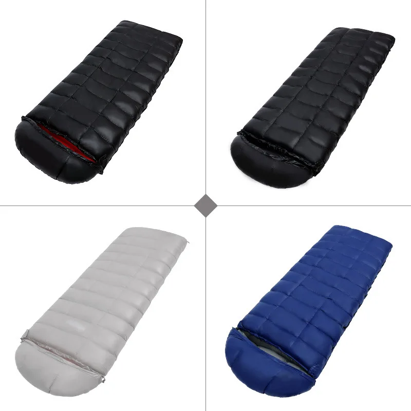 Outdoor Splicing Sleeping Bag Comfortable White Goose Down Sleeping Bag Waterproof Windproof  Camping Sleeping Pouch