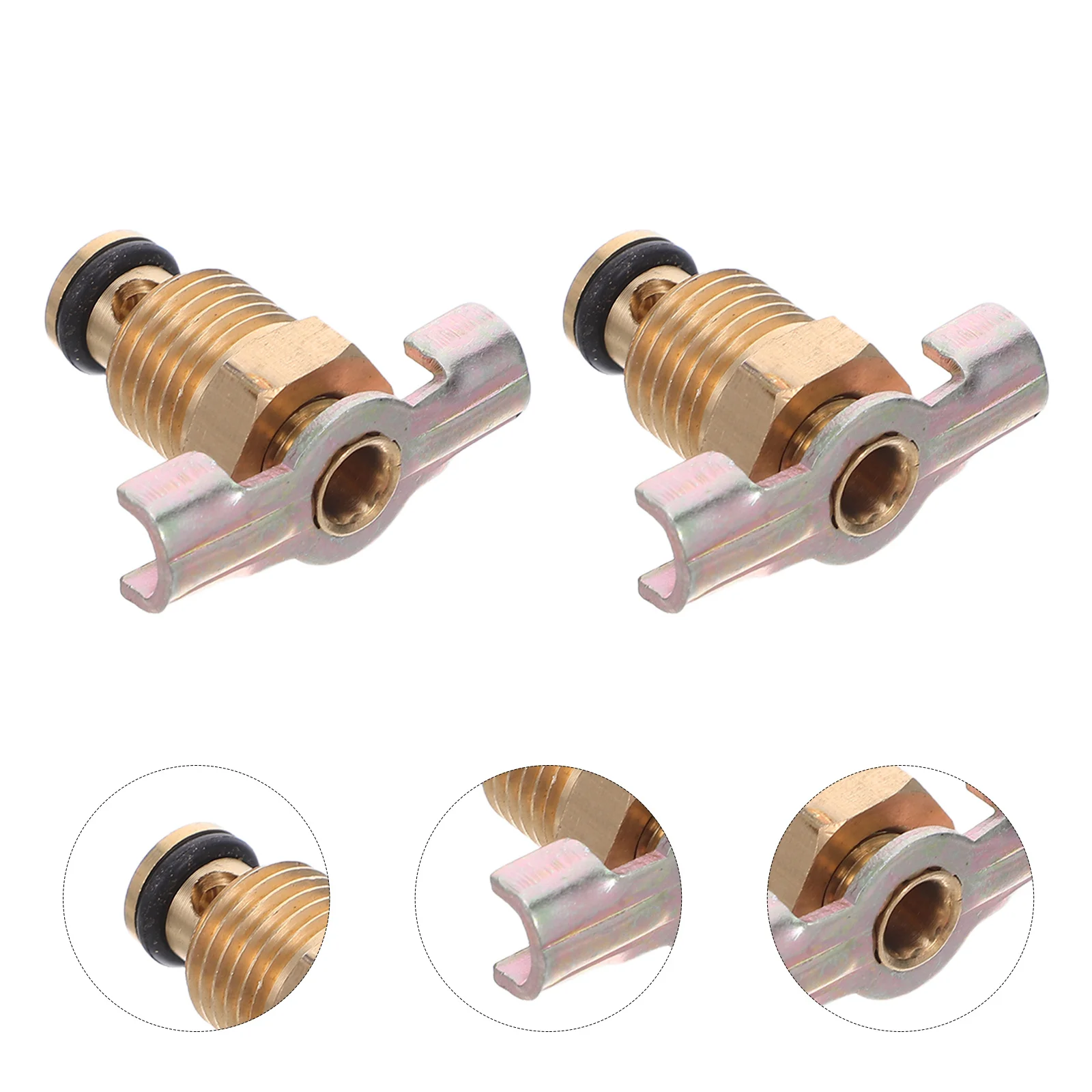 

4pcs 1/4Inch Air Compressor Drain Valve High Pressure Resistant Quiet Efficient Moisture Evacuation Easy Install Metal For