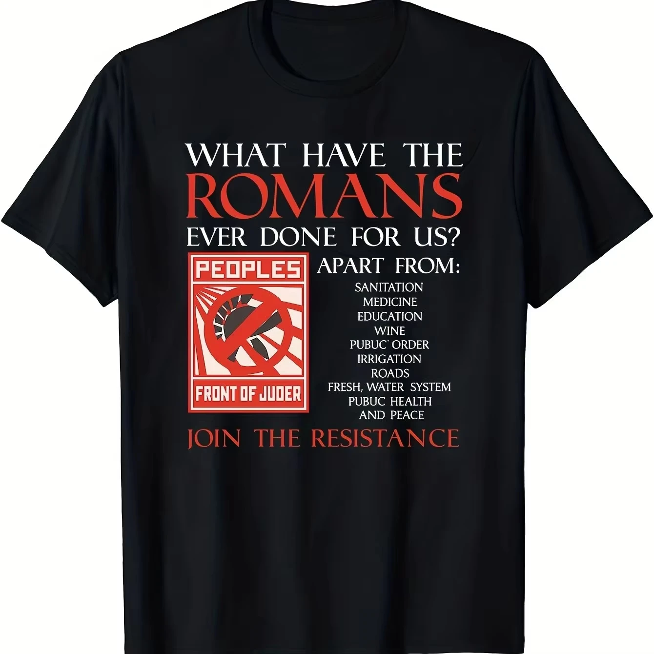 2026NEW Men'S Monty Python What Did The Romans Do for Us? Funny Roman History T-Shirt Casual Fit Retro Graphic Tee Y2K