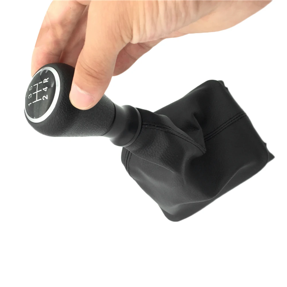 

5 Speed Gear Shift Knob Shifter Lever Stick Boot Gaiter for Peugeot 206 207