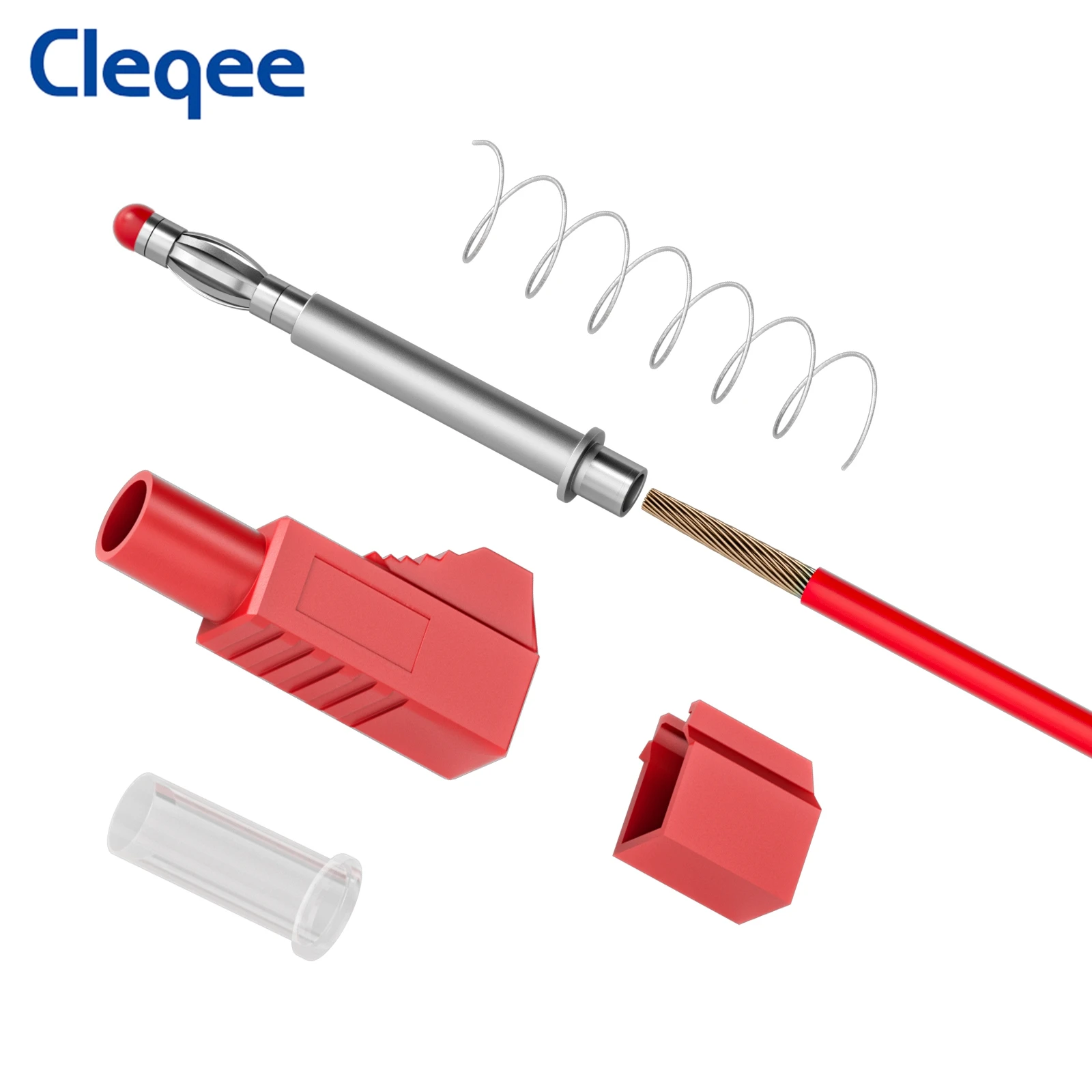 Cleqee-Gels rétractables Plug to Gels, fils de test multimètre, câble souple, ligne électrique, outil de bricolage, 100cm, 5 pièces, 4mm