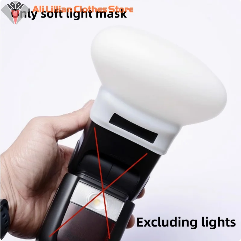 .New Sale-1Pc Silicone Flash Diffuser Bounce Dome Soft Cap For Fujifilm Yongnuo Speedlite Accessories
