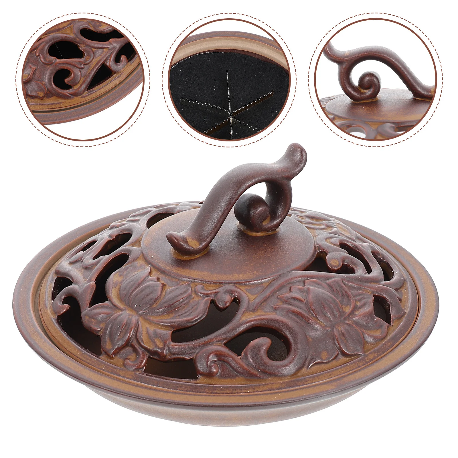 

Ceramic Incense Coil Burner Premium Craftsmanship Home Decor Relaxing Atmosphere Bedroom Living Room Study Censer