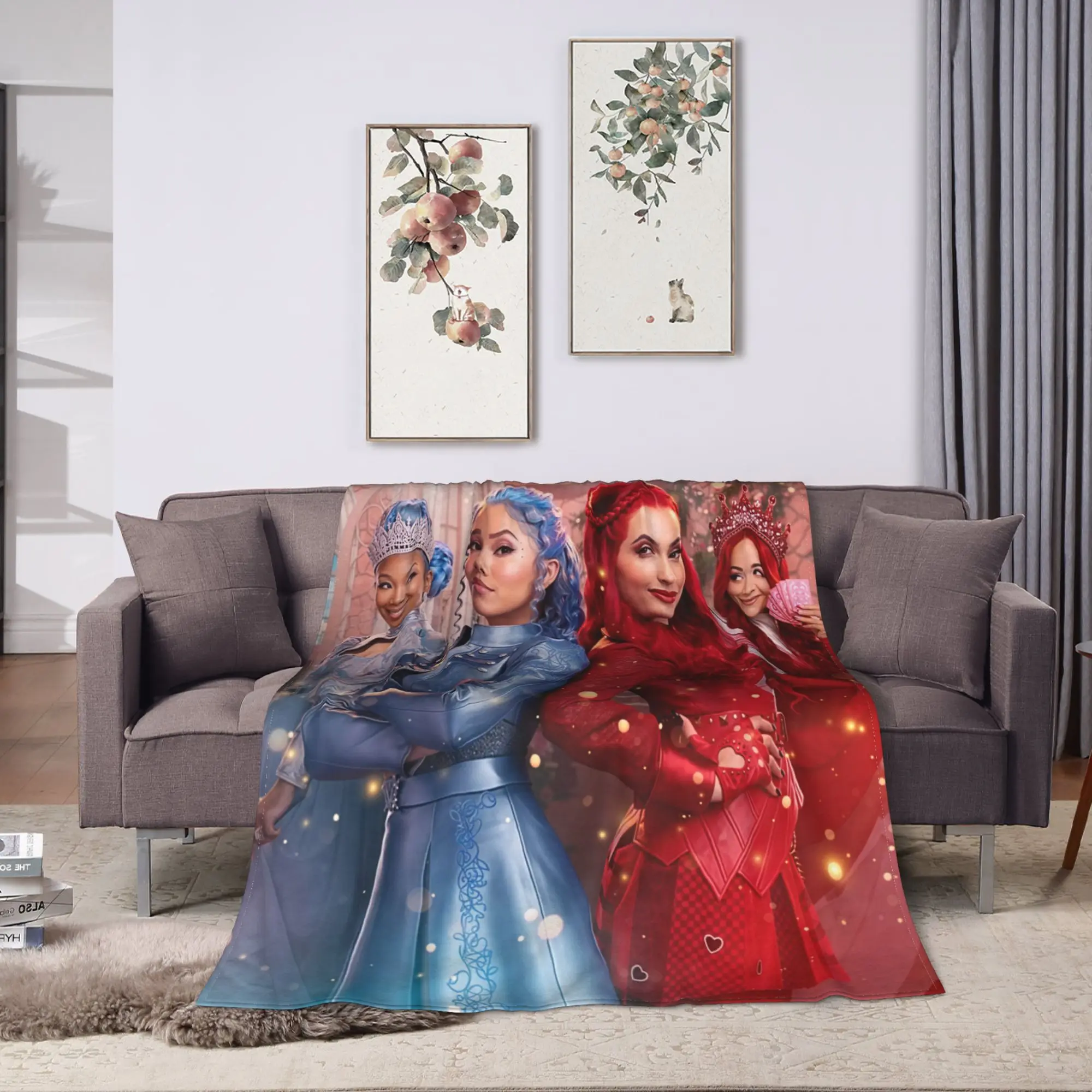 D-Descendantss 4 The Rise Of Red Plush Blanket Boy Girl  Flannel Bedding Throws For Couch Bed Warm Soft Custom Bedspread Gift