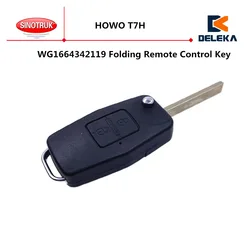 WG1664342119 Folding Remote Control Key Used For CNHTC SINOTRUK HOWO T7H Door Ignition Starting Key Blank Shell Original Parts