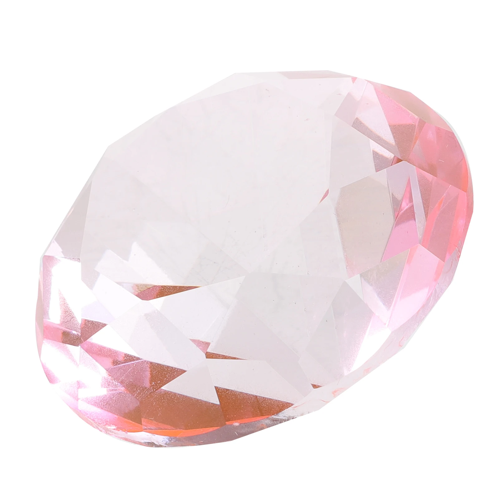 2 ชิ้น คริสตัลประดับเพชรเทียมสีชมพู ขนาด 60 มม. ประดับตกแต่งงานแต่งงาน งานปาร์ตี้ ตกแต่งบ้าน สร้างบรรยากาศโรแมนติก