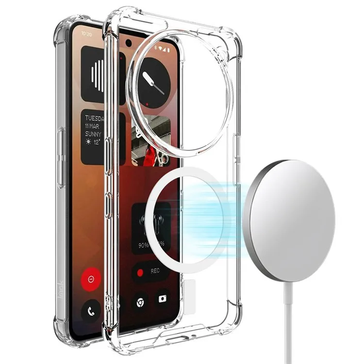

IMAK For Nothing Phone (3a) Pro Case Compatible with MagSafe Shockproof PC TPU Clear Phone Cover