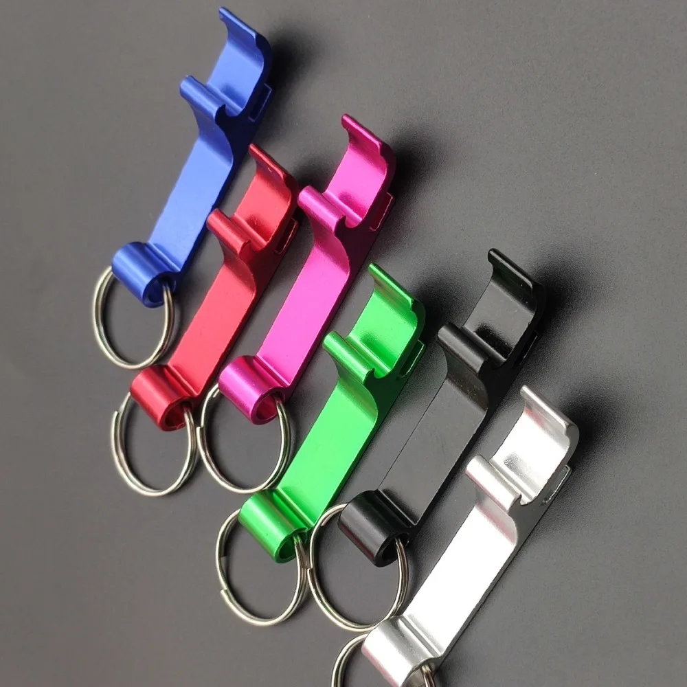 Custom  Name Bottle Opener Beer Keychain Fashion Multifunctional Laser Carving Keyring Bar AD Multi Color Key Ring Chain  Gift
