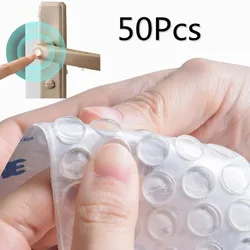 50pc tappo per porta in Silicone autoadesivo ammortizzatore per mobili protezione per maniglia della porta paraurti a parete riduzione del rumore tappetino di protezione del pavimento