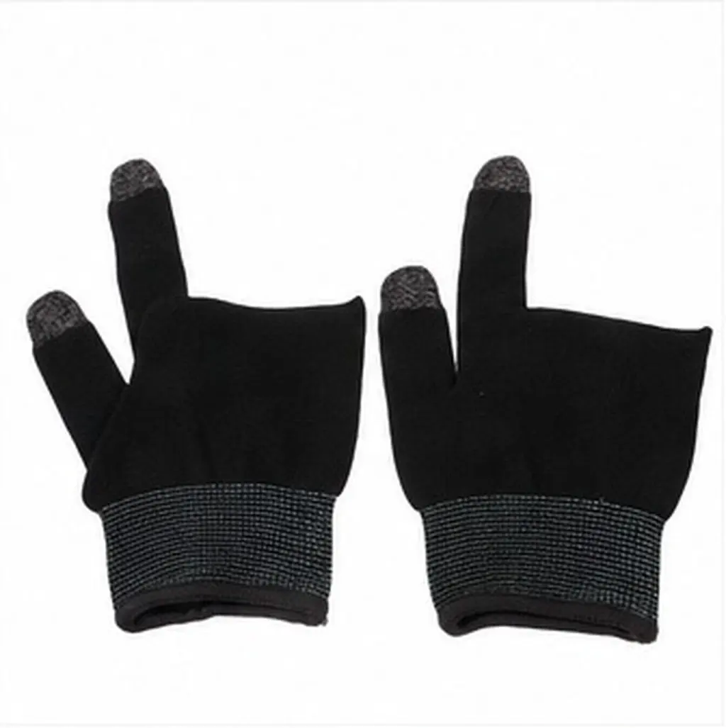 1Pair Touchscreen Gaming Gloves for Phone Games Thumb Sleeves Lightweight Skin-Friendly Anti-Sweat Breathable Finger Gloves