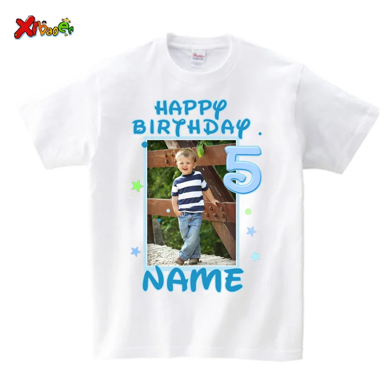Chemise assortie pour anniversaire de famille, vêtements pour bébés filles, avec photo