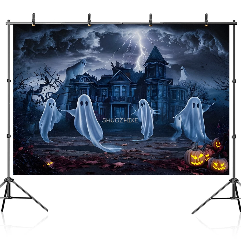 Halloween Party Photography Background Ghost Shadow Terror Zombie Scene Photoshoot Photography Backdrop Photo Studio