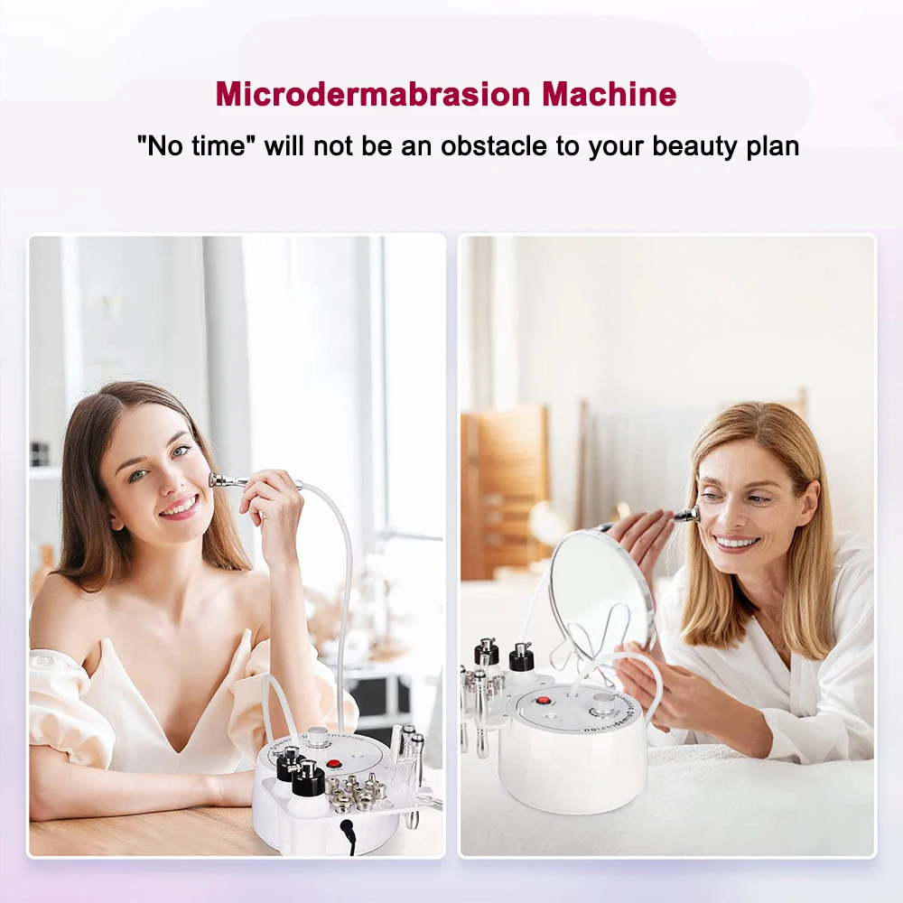 3 In 1 Diamant Microdermabrasie Dermabrasie Machine Gezichtsverzorging Salon Apparatuur Voor Persoonlijk Thuisgebruik Met Diamanten Tips