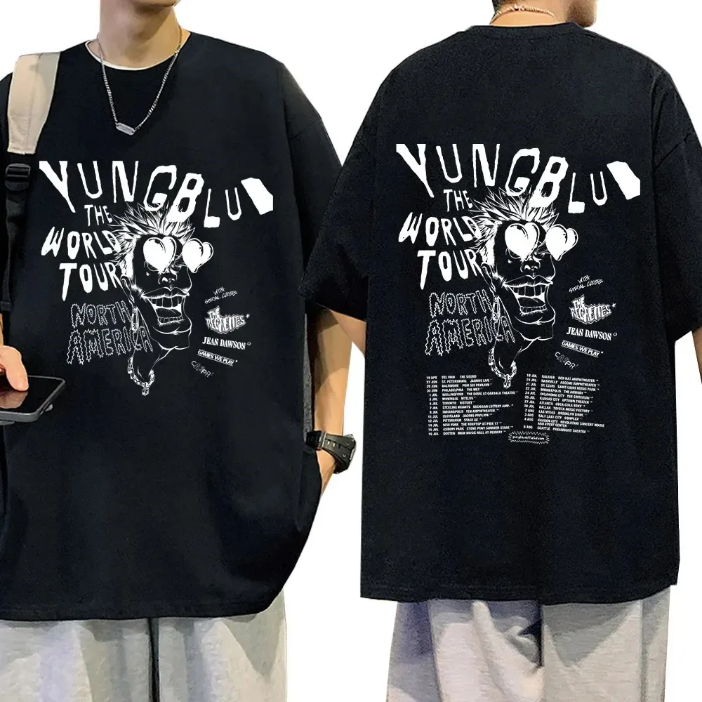 Yungblud-Camiseta de la gira mundial para hombre, camisa de manga corta con cuello redondo de gran tamaño, regalo de Hip Hop, ropa de calle, 2023