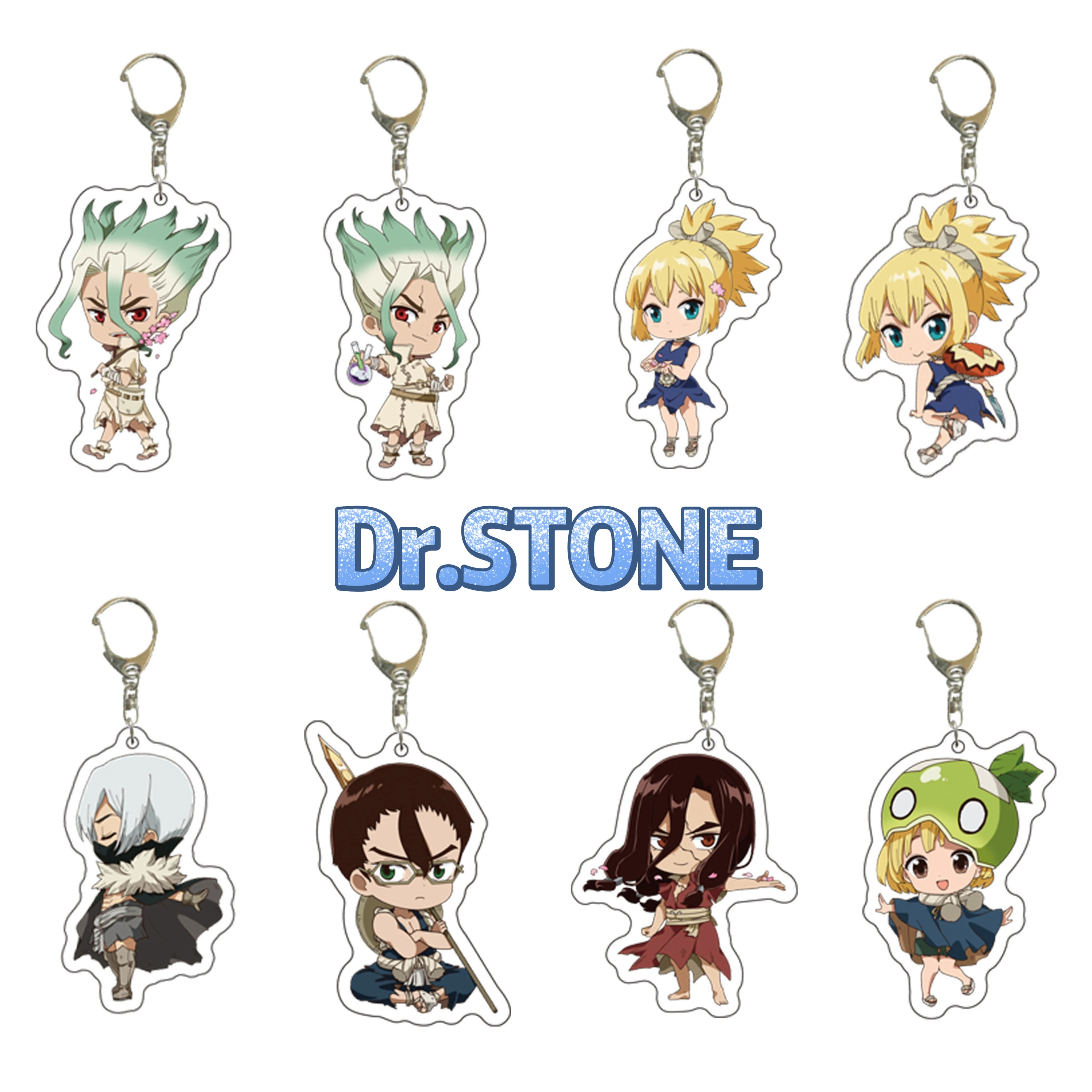 

5cm Popular Anime Dr.STONE Senku Ishigami Acrylic Keychain Cartoons Backpack Pendant Trend Jewelry Creative Holiday Gifts