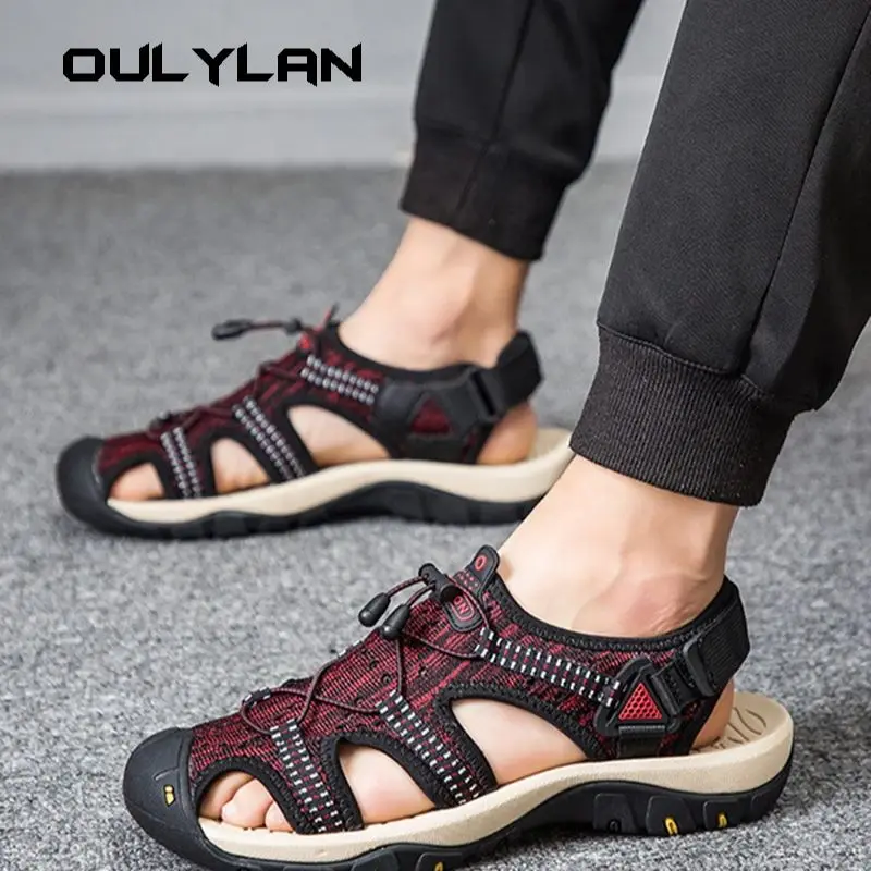 

Oulylan Outdoors Hiking Men's Sandals Summer 2024 Closed Toe Sports Sandal Non Slip Water Beach Shoes for Men Slippers